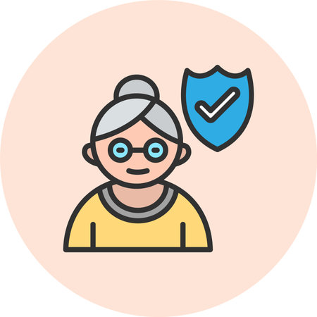 Health Insurance Line Filled Circleのイラスト素材