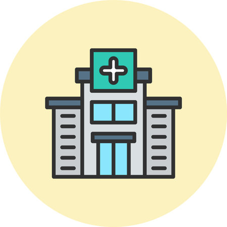 Hospital Line Filled Circleのイラスト素材