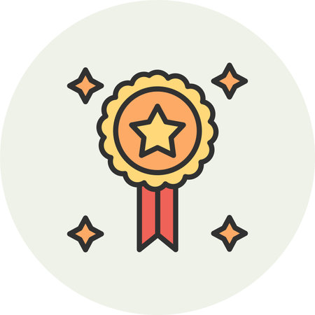 Quality Line Filled Circleのイラスト素材