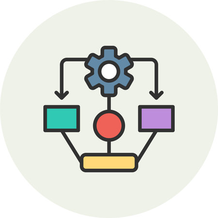 Workflow Line Filled Circle