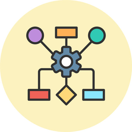 Diagram Line Filled Circleのイラスト素材