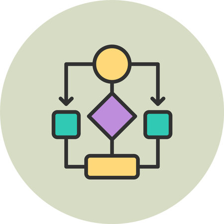 Data Flow Line Filled Circleのイラスト素材