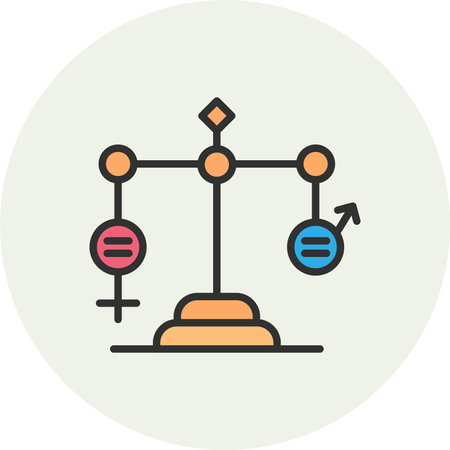 Gender Equality Line Filled Circleのイラスト素材