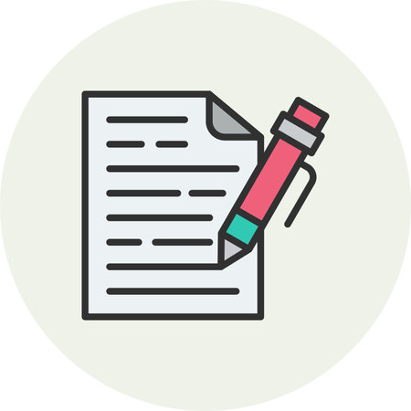 Agreement Line Filled Circleのイラスト素材