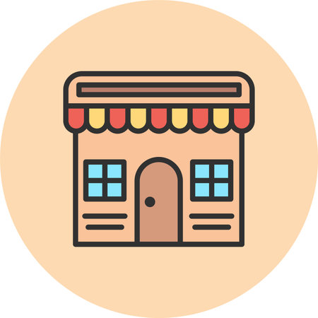 Market Line Filled Circleのイラスト素材