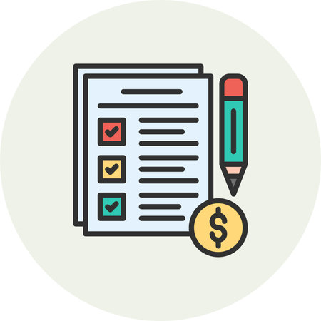 To Do List Line Filled Circleのイラスト素材