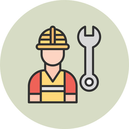 Worker Line Filled Circle