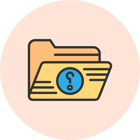 Question Line Filled Circleのイラスト素材