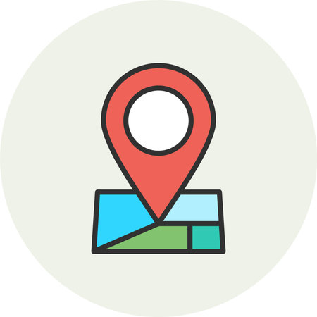 Map Pointer Line Filled Circle