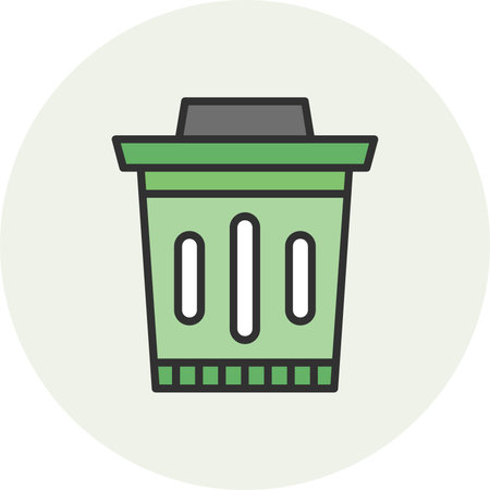 Bin Line Filled Circleのイラスト素材