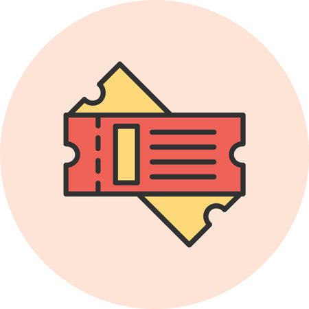 Ticket Line Filled Circleのイラスト素材