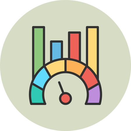 Benchmark Line Filled Circleのイラスト素材