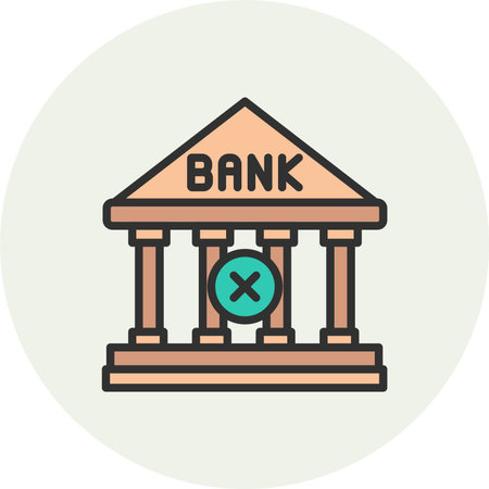 Bank Line Filled Circleのイラスト素材