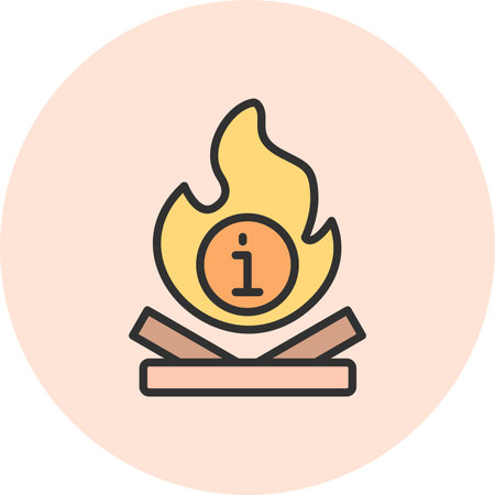 Info Line Filled Circleのイラスト素材