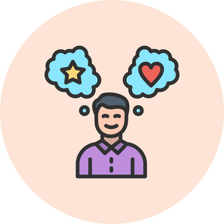 Imagination Line Filled Circleのイラスト素材