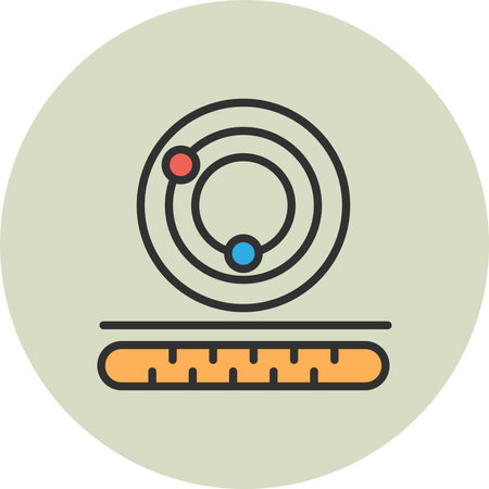 Ion Emission Line Filled Circleのイラスト素材