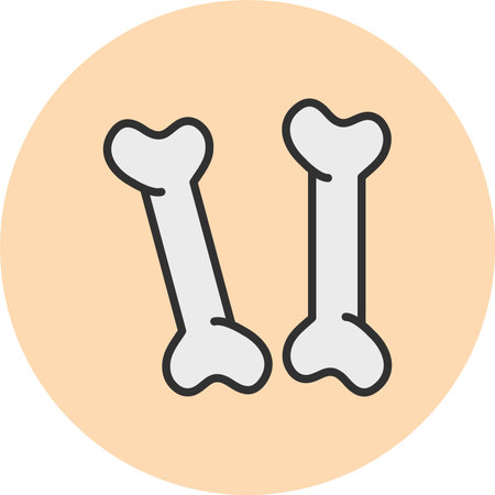 Bones Line Filled Circleのイラスト素材