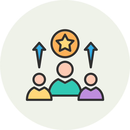 Leadership Line Filled Circle