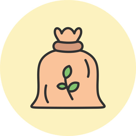 Sack Line Filled Circleのイラスト素材