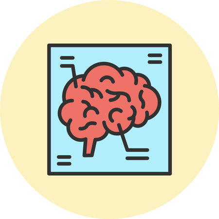 Brain X Ray Line Filled Circle