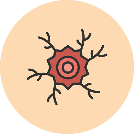 Nerves Line Filled Circleのイラスト素材