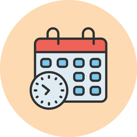 Appointment Line Filled Circleのイラスト素材