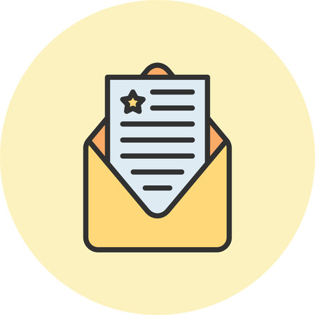 Invitation Line Filled Circleのイラスト素材