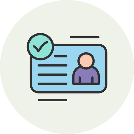 Identity Line Filled Circleのイラスト素材