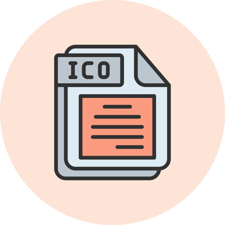 ICO Line Filled Circleのイラスト素材