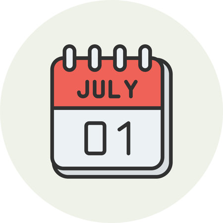 31  July Line Filled Circleのイラスト素材