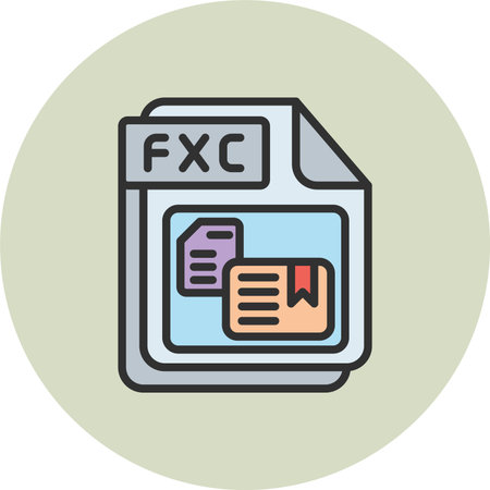FXC Line Filled Circleのイラスト素材