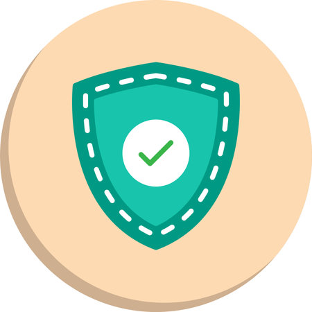 Shield  Flat Circle Icon Designのイラスト素材