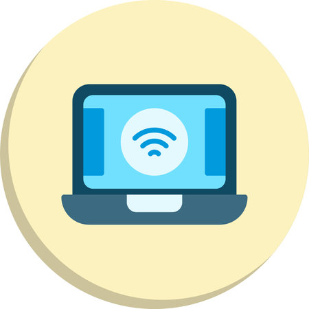 Wifi  Flat Circle Icon Designのイラスト素材