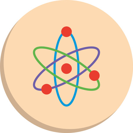 Atom  Flat Circle Icon Designのイラスト素材