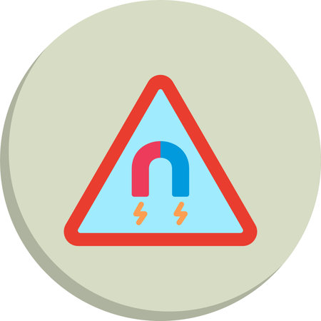 Magnetic  Flat Circle Icon Designのイラスト素材