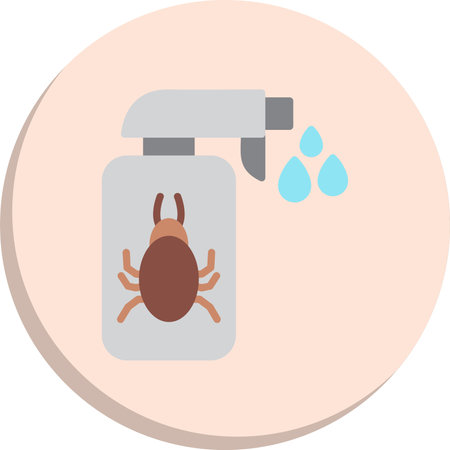 Anti Flea  Flat Circle Icon Designのイラスト素材