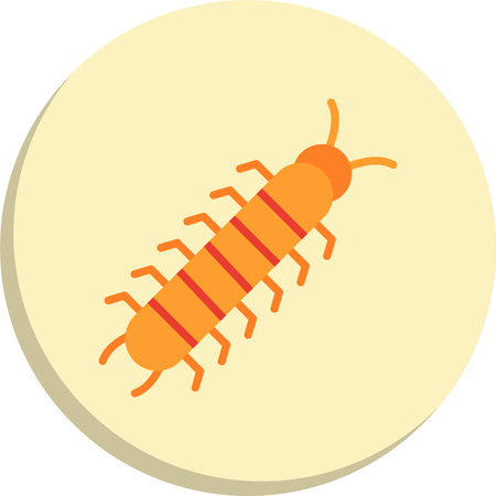 Centipede  Flat Circle Icon Designのイラスト素材