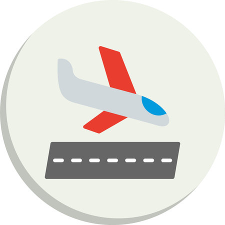 Arrival  Flat Circle Icon Designのイラスト素材