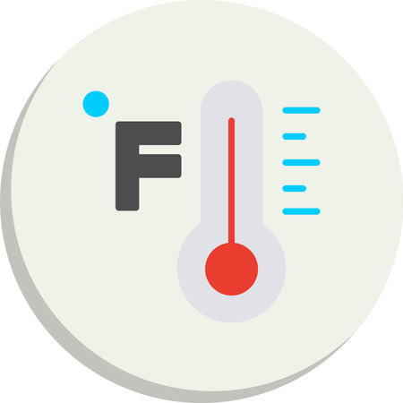 Fahrenheit  Flat Circle Icon Designのイラスト素材