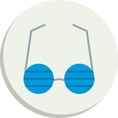 Fun Glasses  Flat Circle Icon Designのイラスト素材