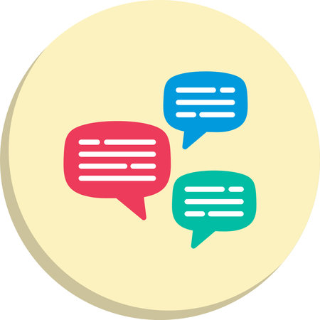 Chatting  Flat Circle Icon Designのイラスト素材