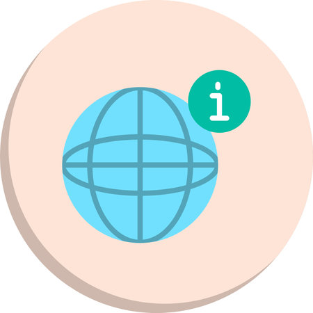 Global  Flat Circle Icon Designのイラスト素材