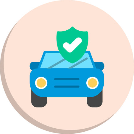 Car Insurance  Flat Circle Icon Designのイラスト素材