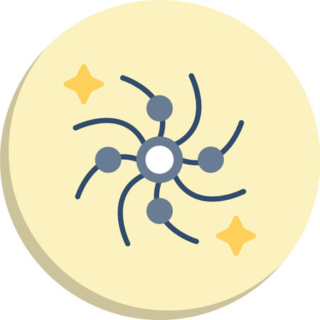 Nebula Flat Circle Icon Designのイラスト素材