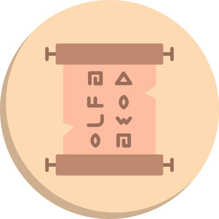 Papyrus  Flat Circle Icon Designのイラスト素材