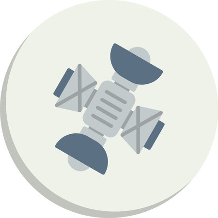 Satellite Tower  Flat Circle Icon Designのイラスト素材