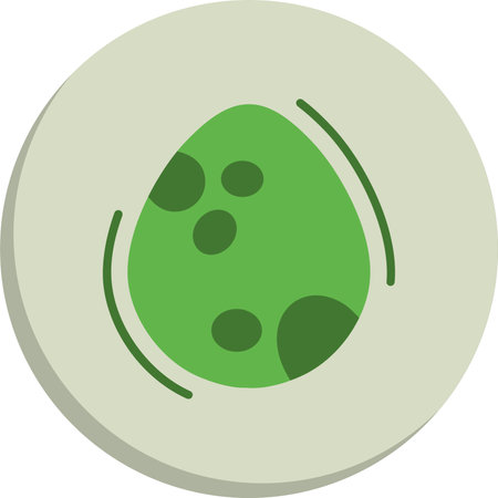 Dinosaur egg  Flat Circle Icon Designのイラスト素材
