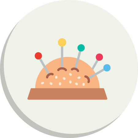 Pin Cushion  Flat Circle Icon Designのイラスト素材