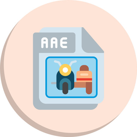AAE  Flat Circle Icon Designのイラスト素材