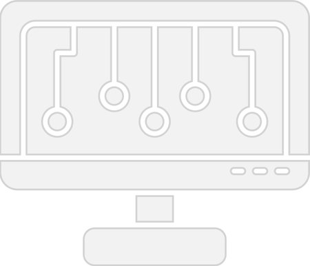 Monitor Glyph Grey Icon Designのイラスト素材